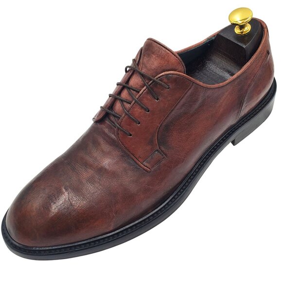 Italy Jo Ghost Men\'s size 11 Brown Leather Round Toe Oxford Dress shoes 44 main image 5
